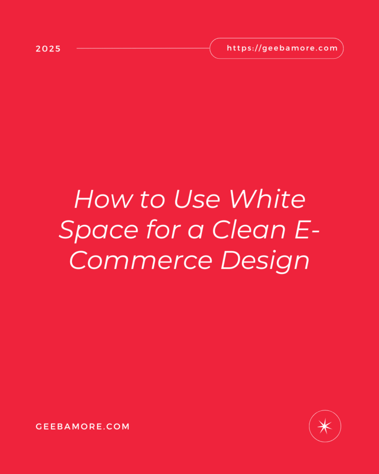 How to Use White Space for a Clean E-Commerce Design
