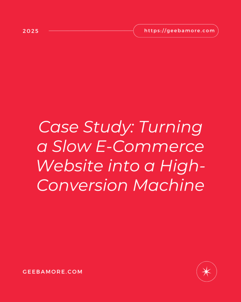 Case Study: Turning a Slow Ecommerce Website into a High-Conversion Machine